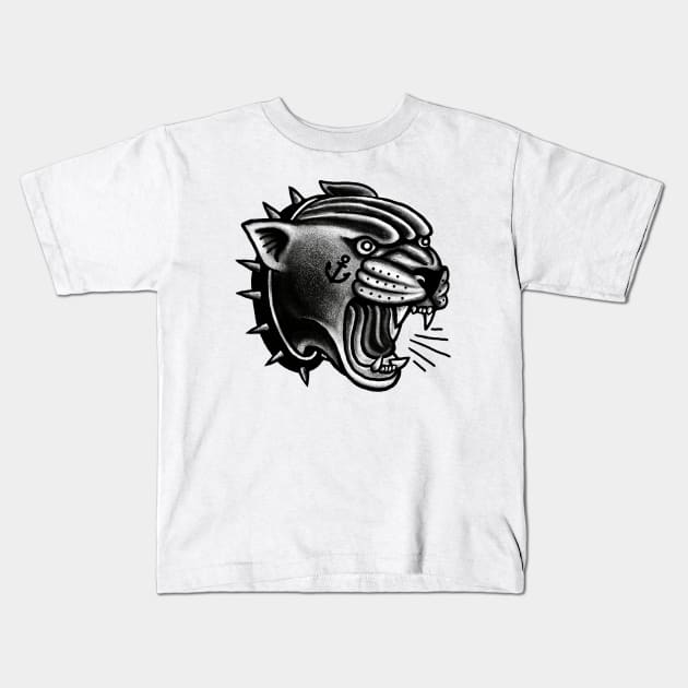 panther head Kids T-Shirt by ConradGarner